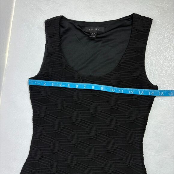 Amisu Black Stretchy Tank Dress Size 6 Lined - Picture 8 of 10
